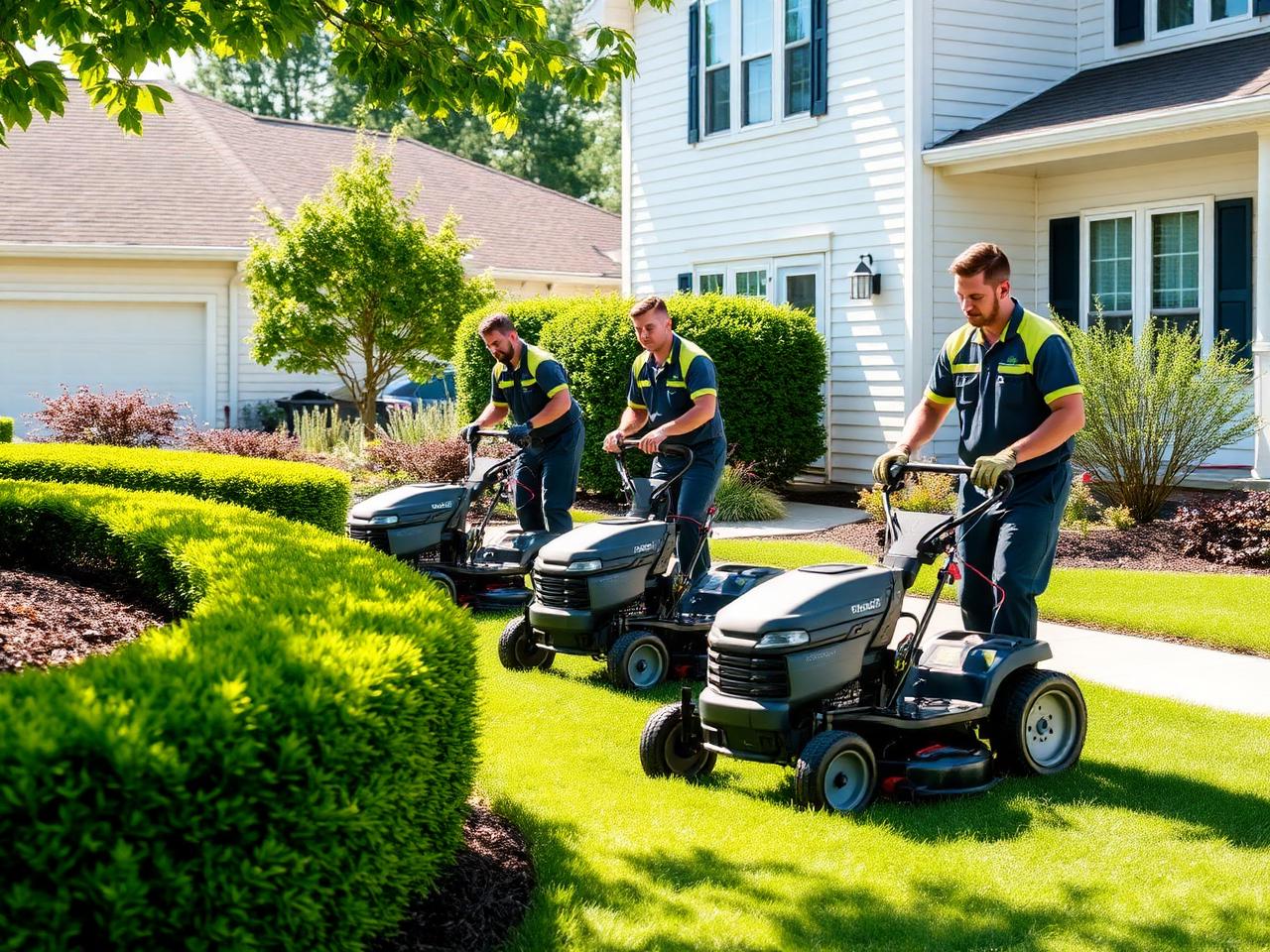 Chicago Premier Landscaping crew at work